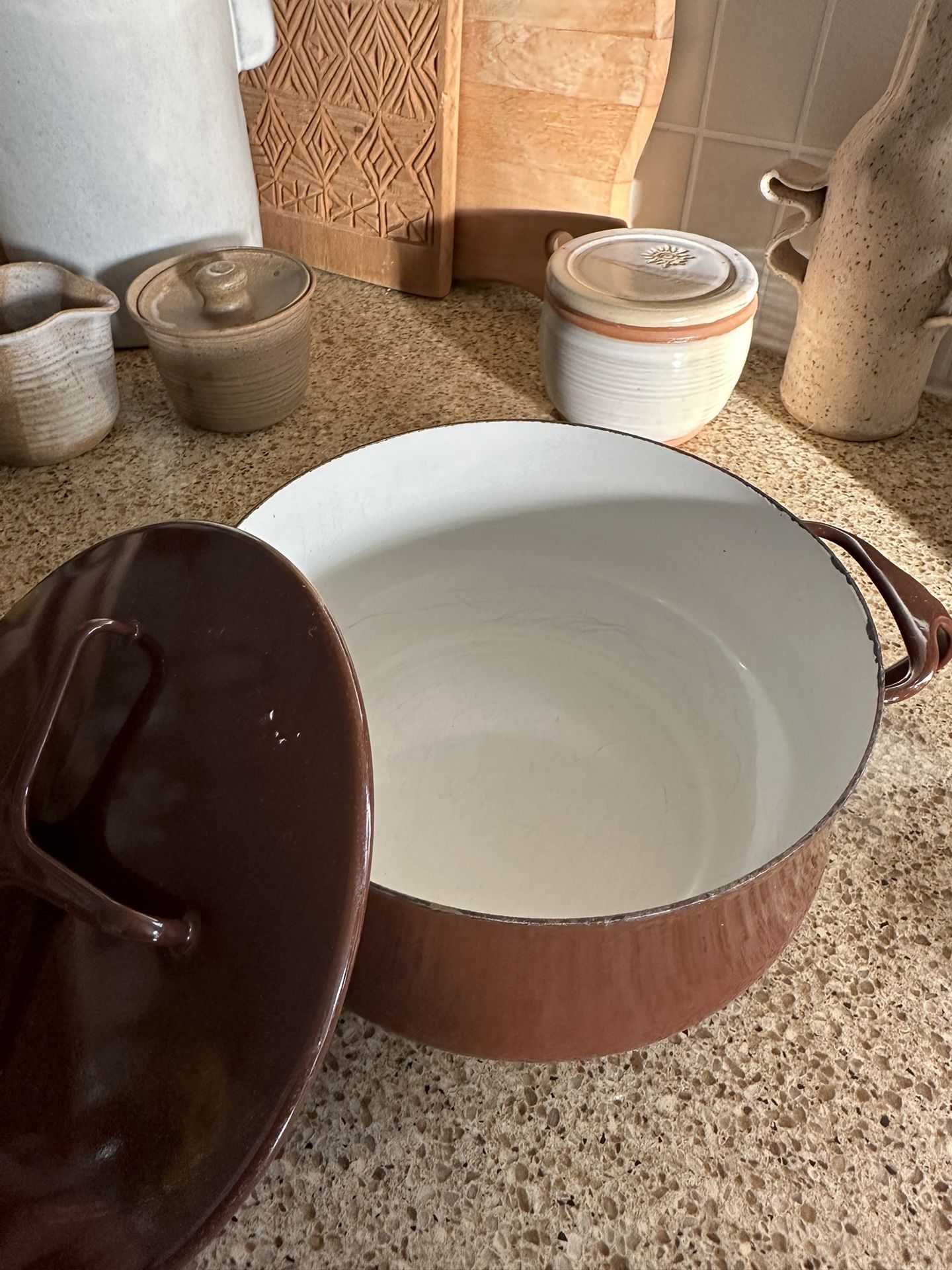 Vintage Mid century Dansk Enamel Casserole Dish