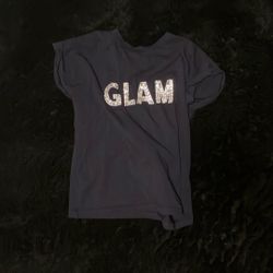 Black Bedazzled "Glam" T Shirt