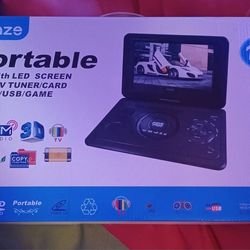 Portable DVD player that has a game controller and a disk that you can play games with on the DVD player. 