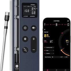 Smart Bluetooth Wireless Digital Meat Thermometer for Grilling, BBQ, Oven, Smoker, Air Fryer, and Kitchen – Perfect for Steak, Chicken, Turkey 