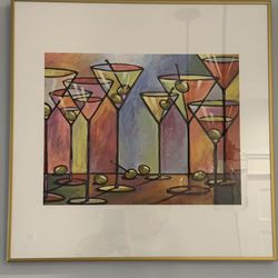 Colorful Martini Framed Art