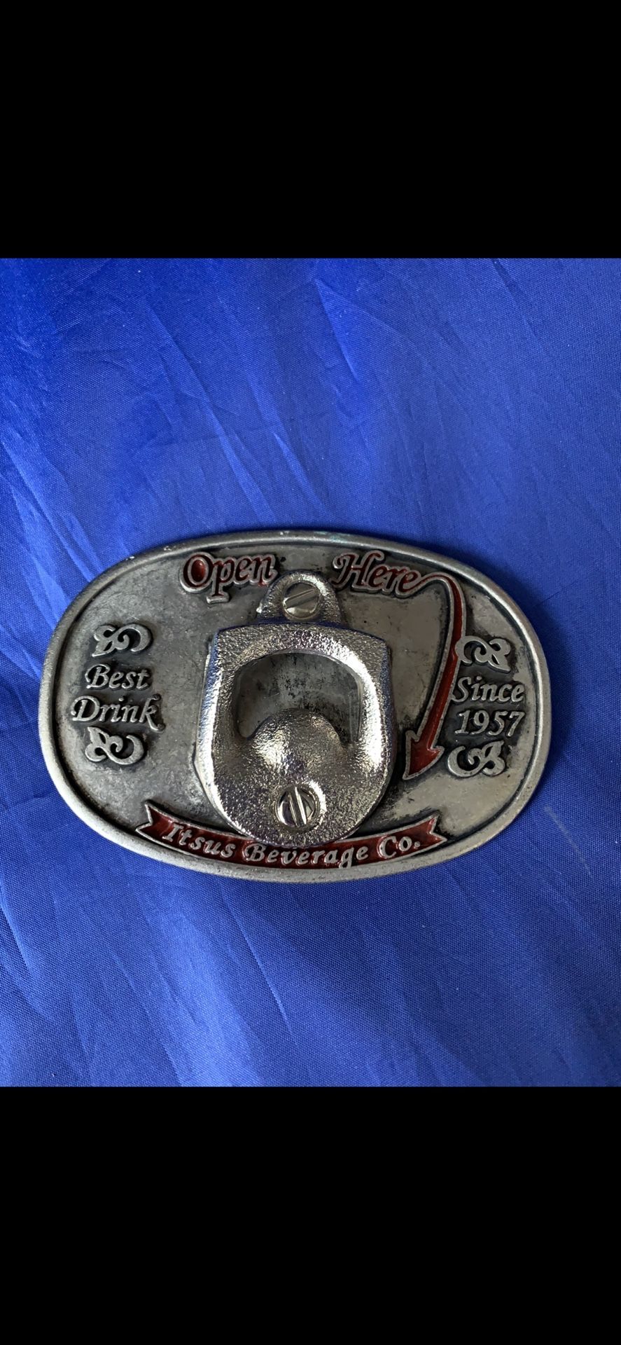 Belt Buckle Itsus Beverage Company Bottle Opener Best Drink Since 1957