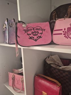 Juicy Couture Pink Velour Shoulder Bag