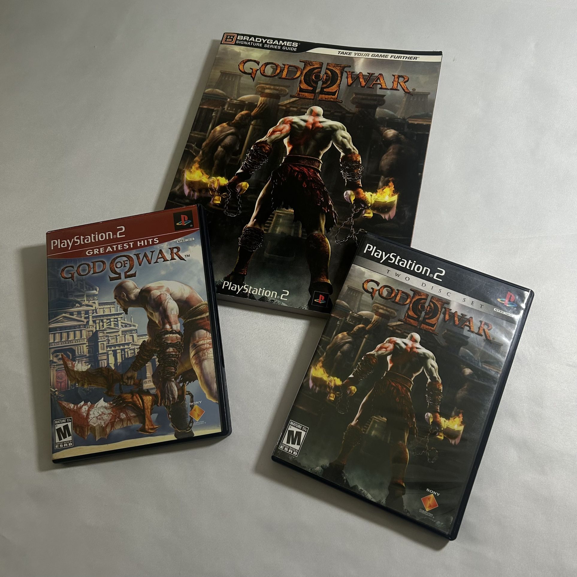 God of War 1 & 2 PS2 Bundle + Official Strategy Guide