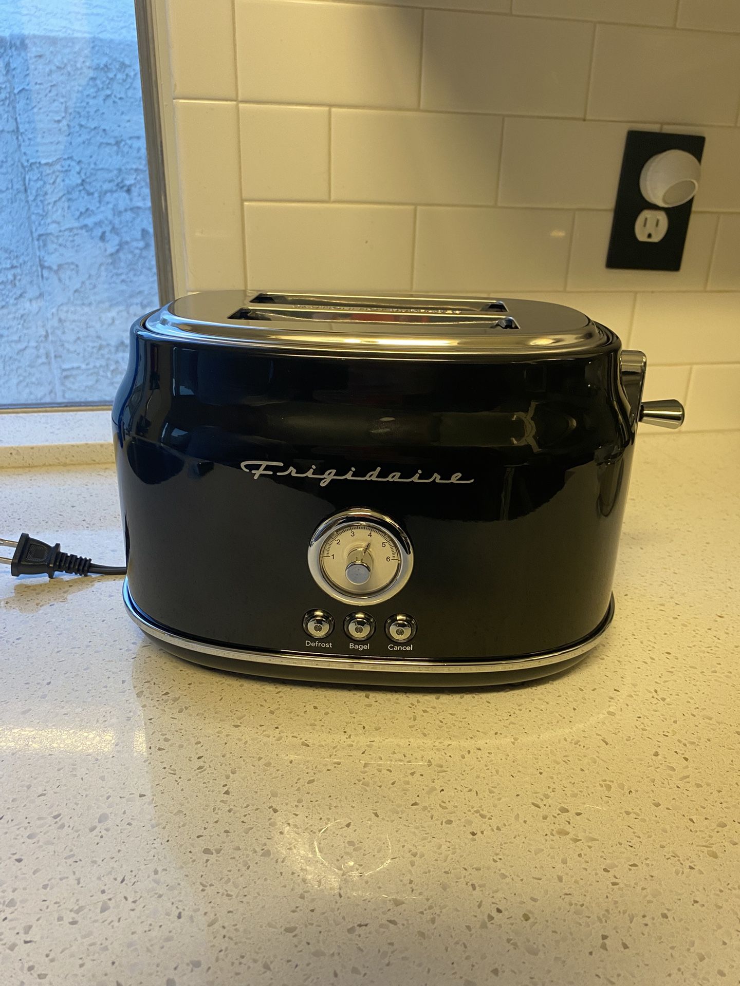 Retro style brand new black toaster