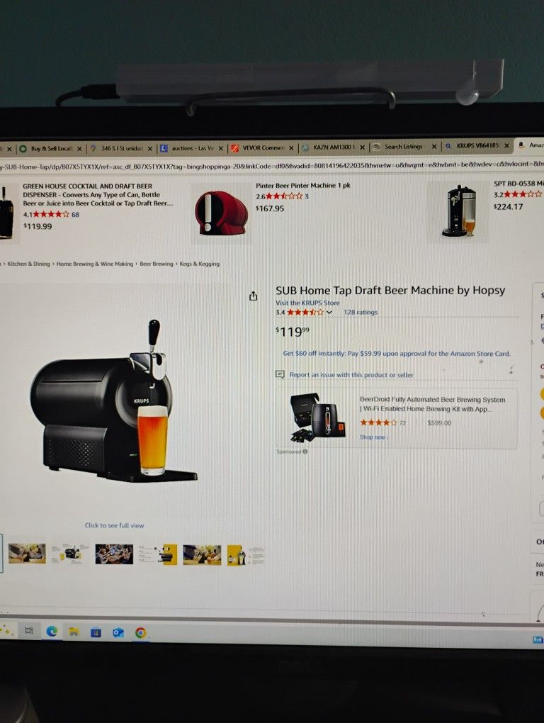 Krups Sub Compact Mini Keg Draft Beer Dispenser 