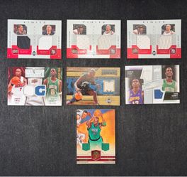 ALLEN IVERSON and KEVIN GARNETT 7 game used  cards