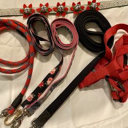 DOG LOT 6 PC XL 70-85 Lbs CHRISTMAS COLLAR LEASH HARNESS