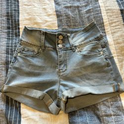 Denim High-Waisted Shorts