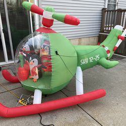 Christmas Blow Up Helicopter 