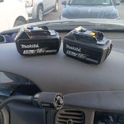 (2) 18 VOLT Makita Batteries