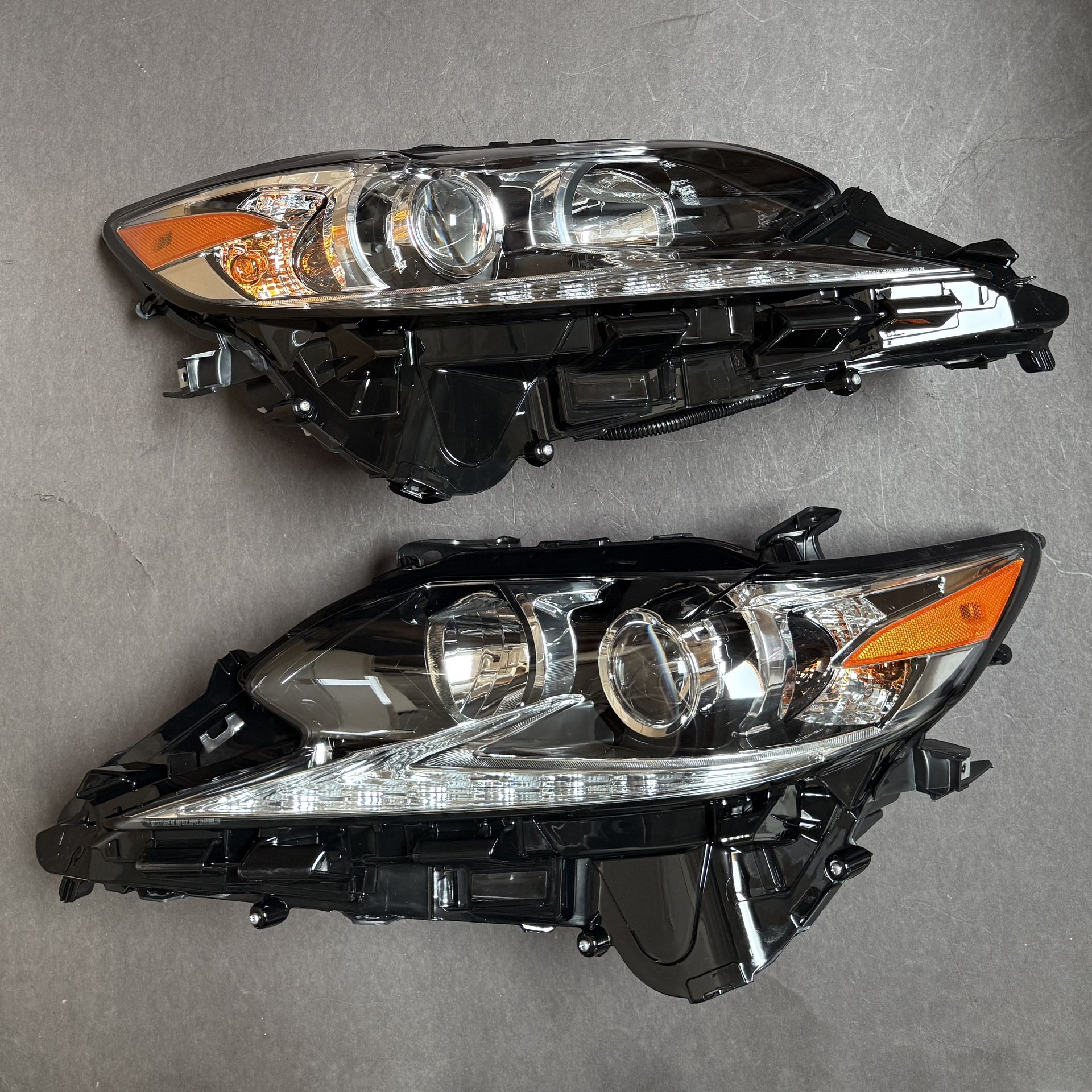 Pair Headlights Assembly 2016-2018 Lexus ES350 ES300H Halogen LED DRL Projector Headlamps LH RH Side