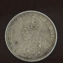 Vintage Old George Vi King Emperor One Rupee India 1918 