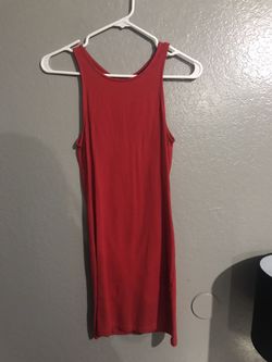 Mini red dress