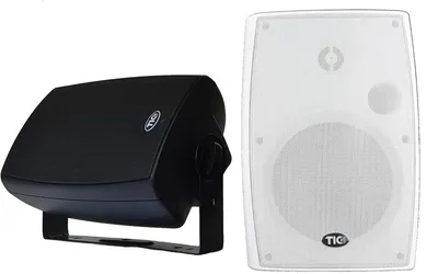 TIC ASP120-6.5" Outdoor Weather-Resistant Patio Speakers with 70v Switch (Pair)