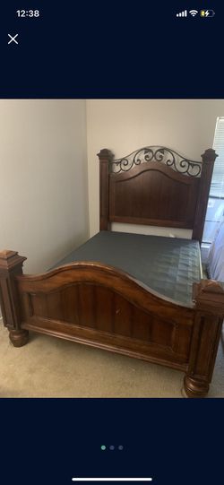 Queen Bed Frame - Cherry Wood