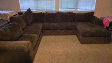 3 piece sectional sofa dark brown