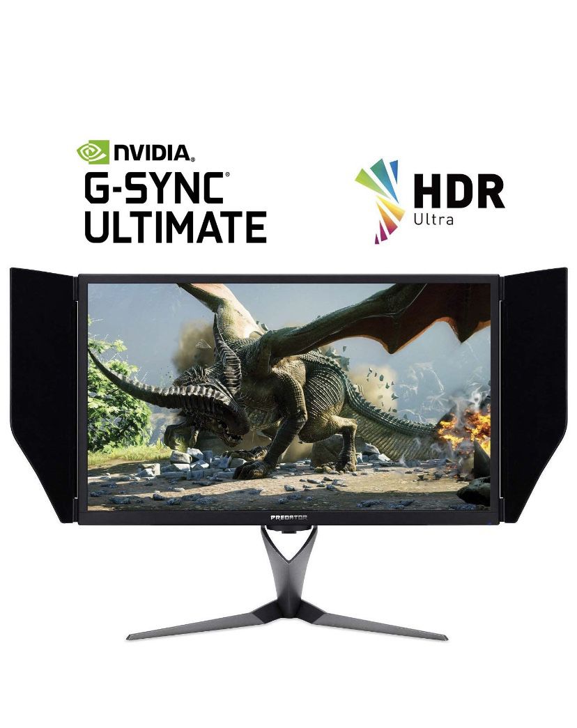 Acer Predator X27 bmiphzx 27" 4K UHD. HDR (3840 x 2160) IPS Monitor with NVIDIA G-SYNC Ultimate | Quantum Dot | Up to 144Hz Refresh | Adobe RGB | (Di
