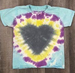 Girls Size 8 Heart Tie Dye Tee