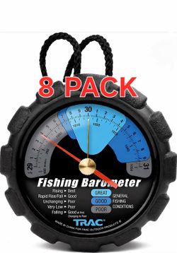 (lot Of 8)Fishing Barometers - T3002 - 8 PACK!