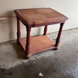 Dark Cherry Wood MCM End Table