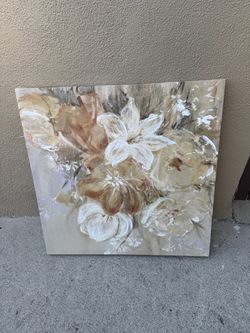 Large Floral Canvas Wall Art
