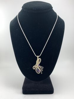 Italy silver 925 marked chain with beautiful pendant