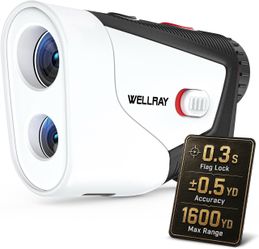 Range Finder Golf, Rangefinder with Slope 0.5 Yard Accuracy, Golf Distance Finder with 0.3 Second Flag Pole Locking Vibration, 1600 Yards Golf Range F