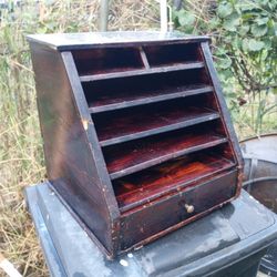 Antique Desk Filer Solid Wood