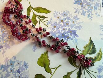 Red beaded necklace