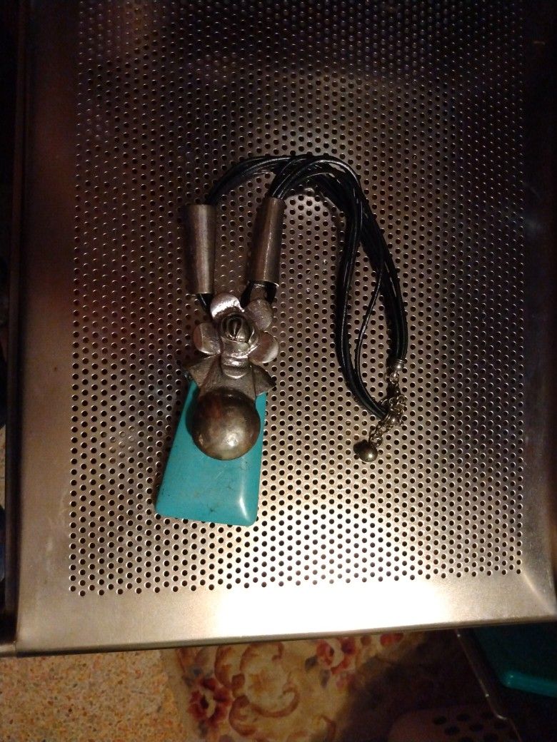Huge Chunky Turquoise Howlite Statement Piece Necklace