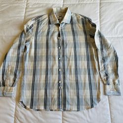 Mens JOSEPH ABBOUD long sleeve Button-up shirt Size Large 