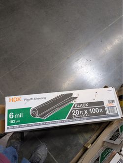 20 ft. x 100 ft. Black 6 mil Plastic Sheeting