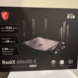 MSI AX6600-E WiFi 6 Tri-Band Gaming Router