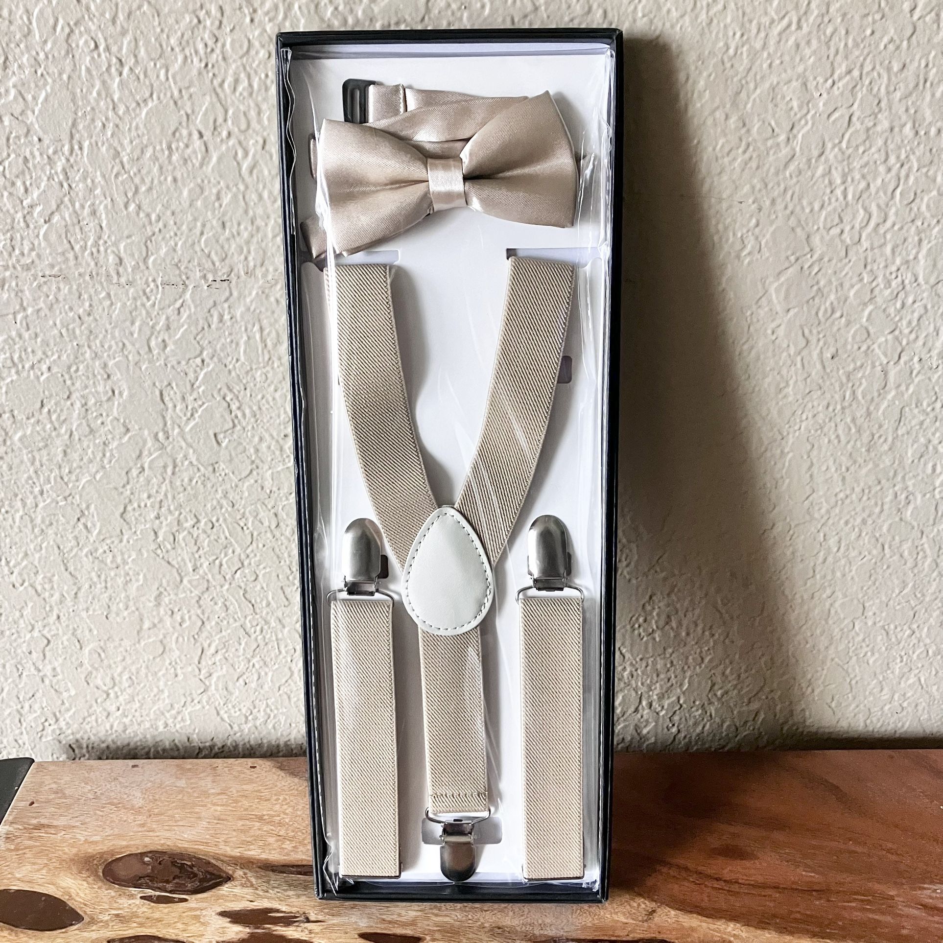 Toddler boy suspenders with bow tie Set