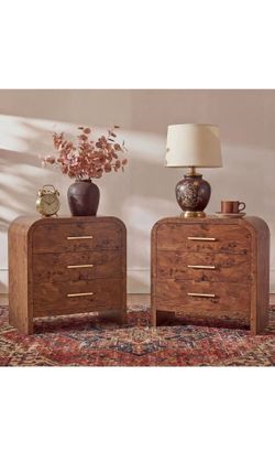 3 drawer nightstand   Set of 2