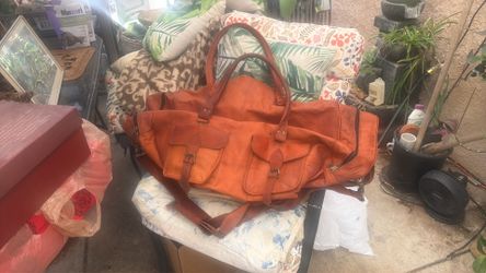 Large Genuine Leather Duffel Bag – $60
