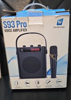 WinBridge S93 Pro Voice Amplifier – 30W Portable PA Speaker System with Wireless Handheld Microphone