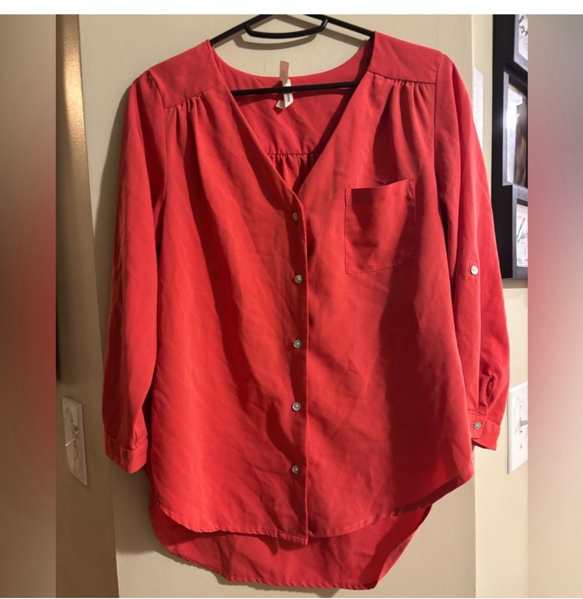 Truth NYC Coral Button-Down Shirt