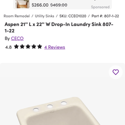 Laundry/Utility sink