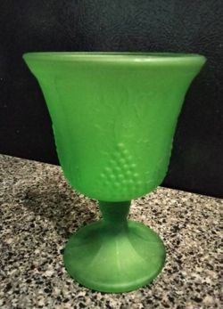 Vintage Indiana Glass Grape Goblet 