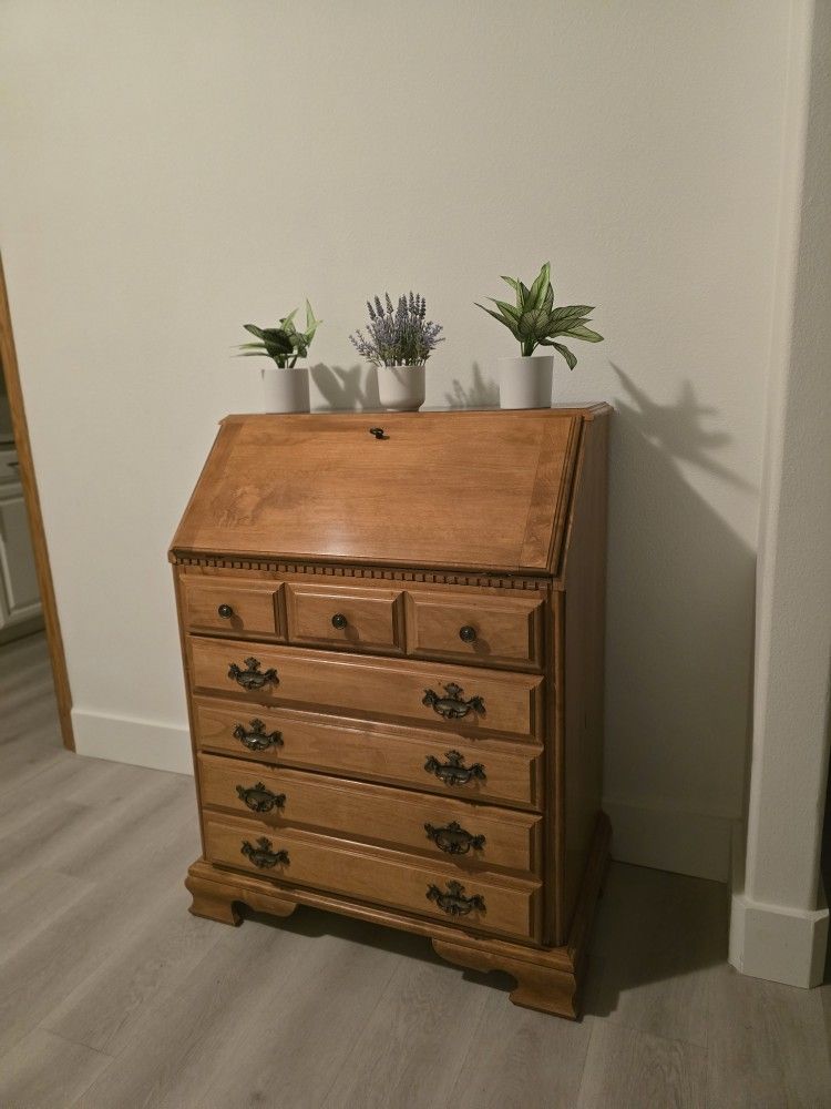 Vintage Secretary Desk with Drawers