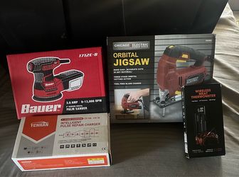 Bauer palmSander , jigsaw wired, wireless thermostat bundle