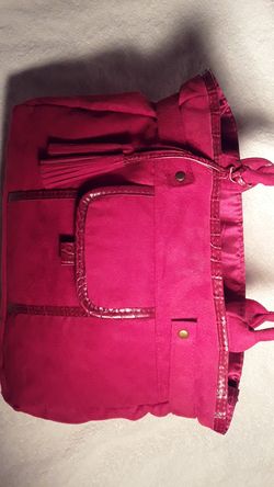 Vtg. Red, Hand Bag, Satin Lining
