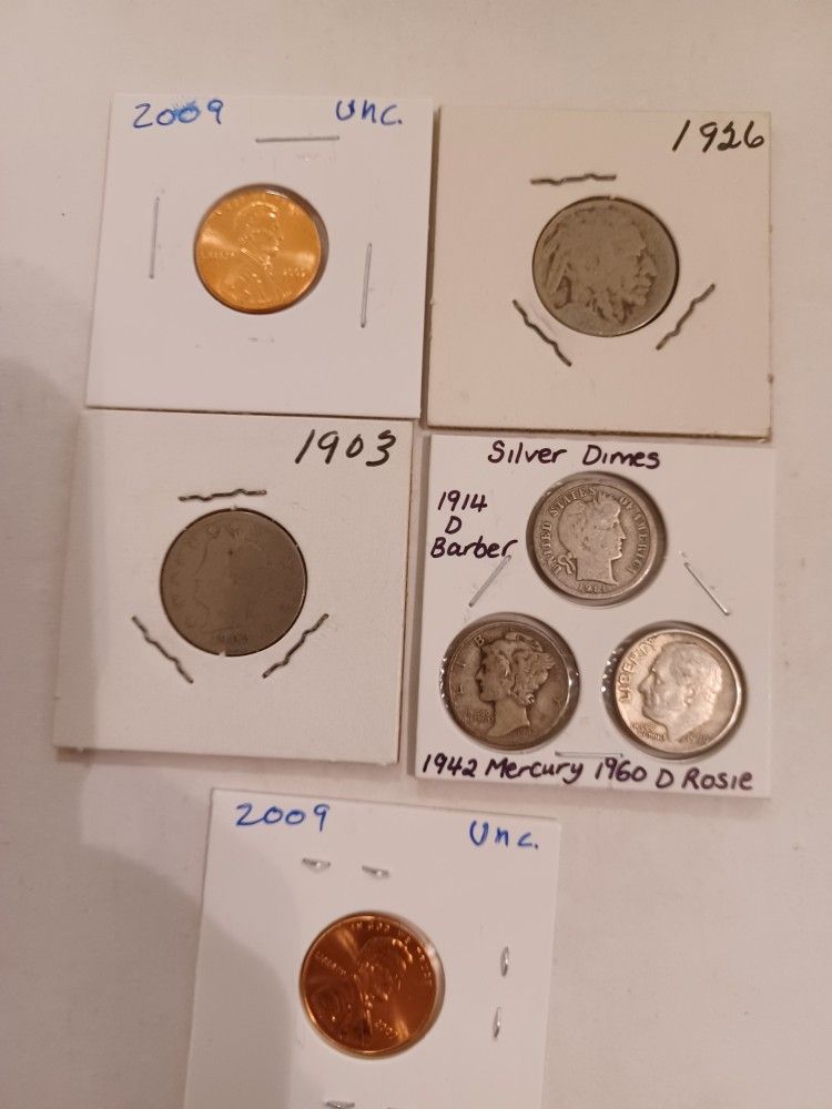 7 Coins Some Silver Total Lot 15