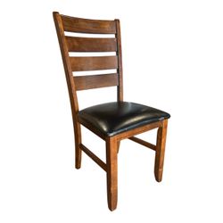 Coaster Fine Furniture Wood Dining Chair w/ Black Padded Seat