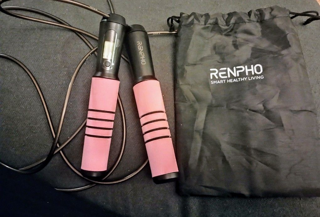 Digital Speed Jump rope with Cell Phone Aoo To Download And Sync for Monitoring Workout Progress