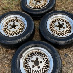 Vintage Enkei 14” 5x108 Lug Rims 
