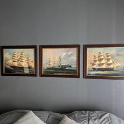 Set Of 3 Classic Maritime Pictures