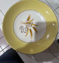5 Vintage Century Service Autumn Gold Wheat Soup Bowl 8.25" MCM see pics